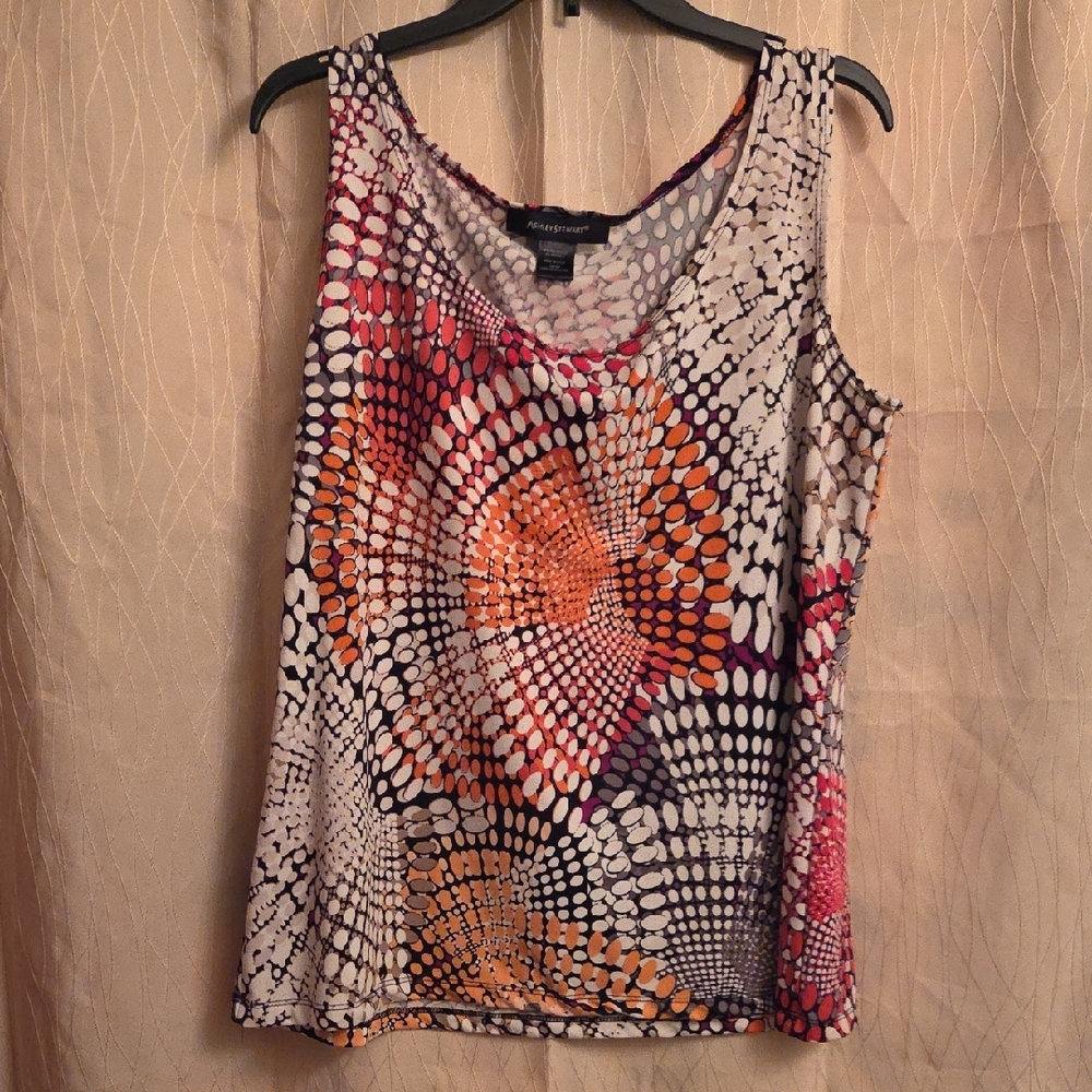 Ashley Stewart Red Orange Sleeveless Tank Top